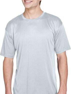 Ultraclub Men’s Grey Performance T-Shirt NEW